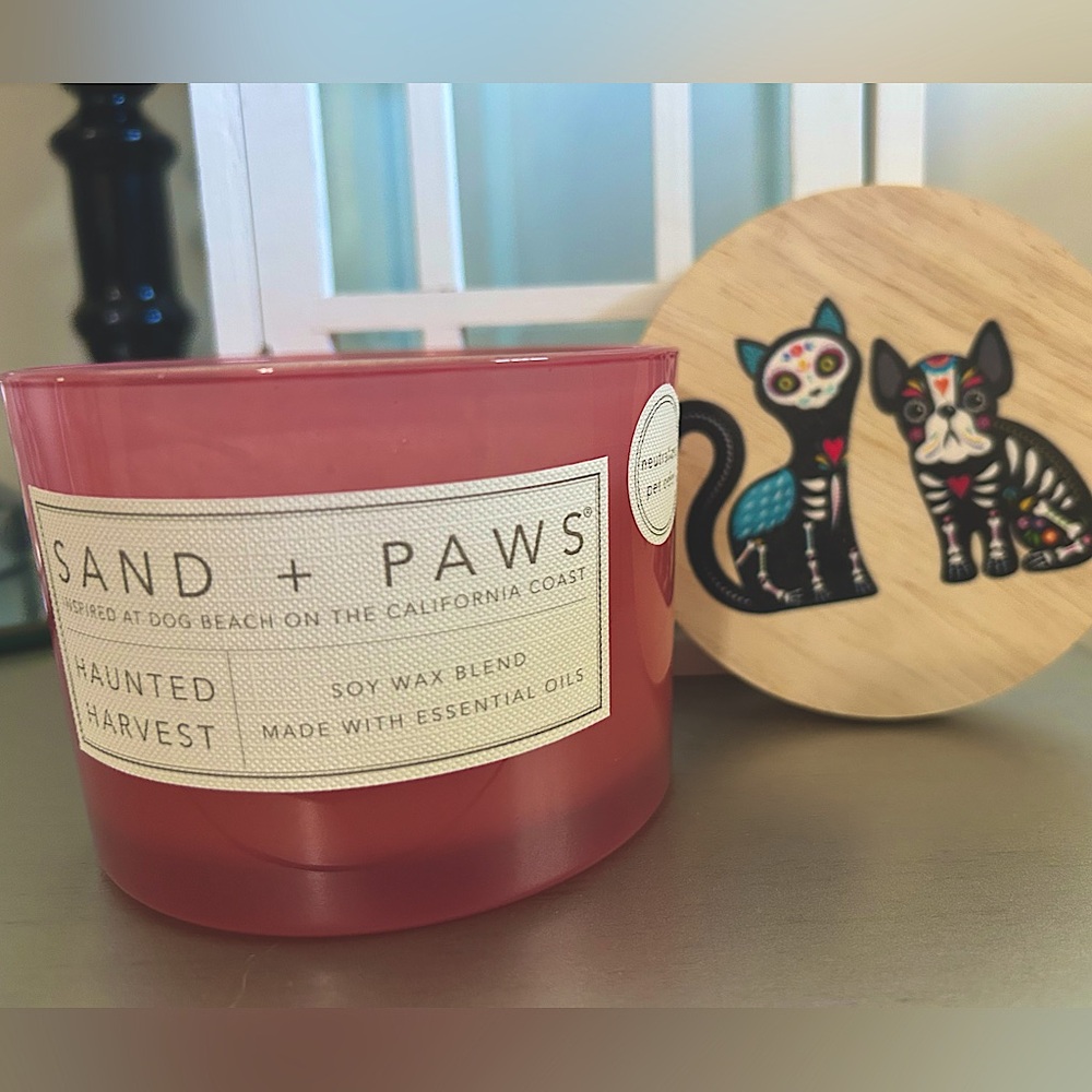 BOGO50%. Sand + Paws “Haunted Harvest” Candle